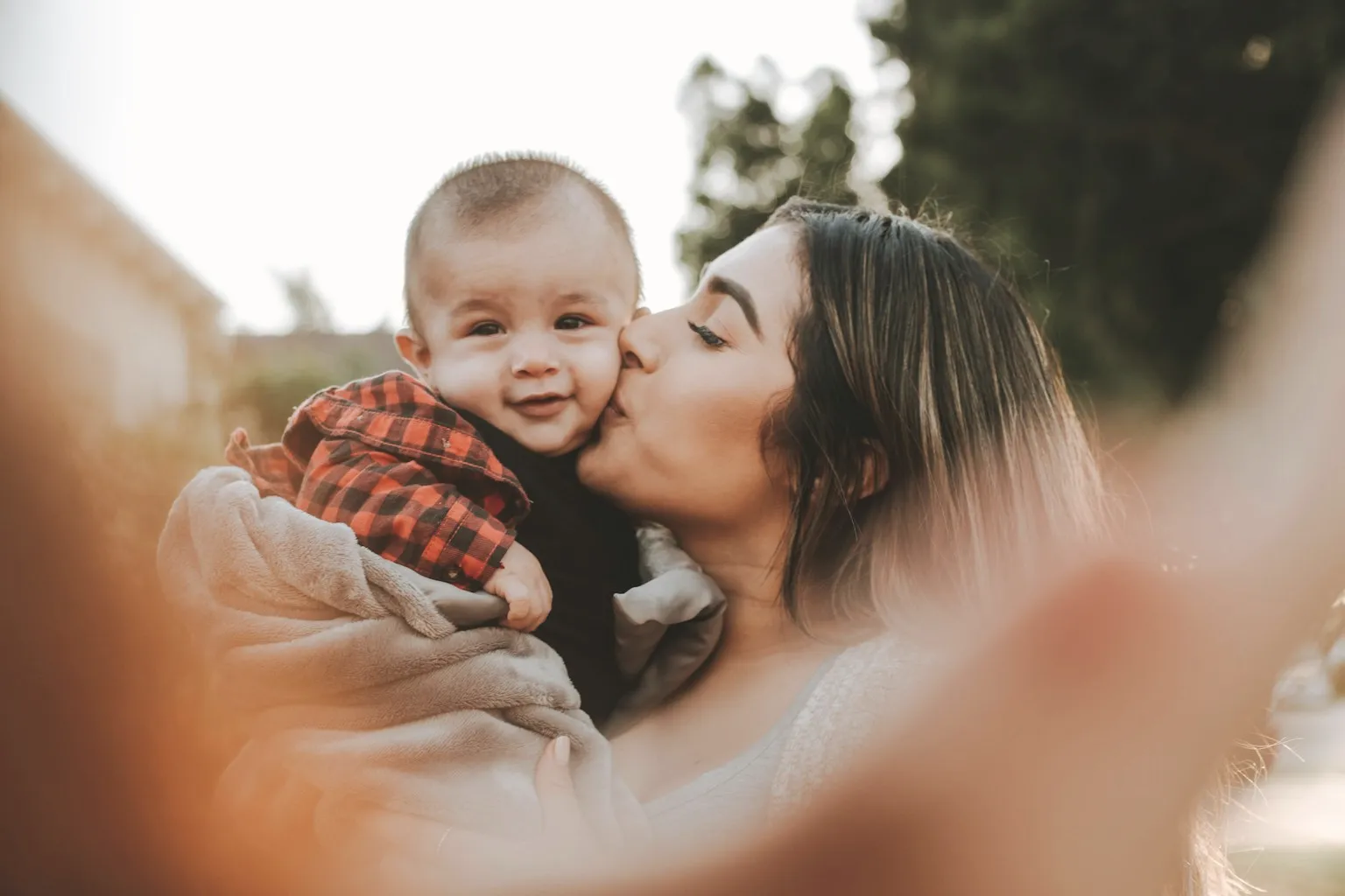 Editorial image of a mother and child sharing a quiet moment