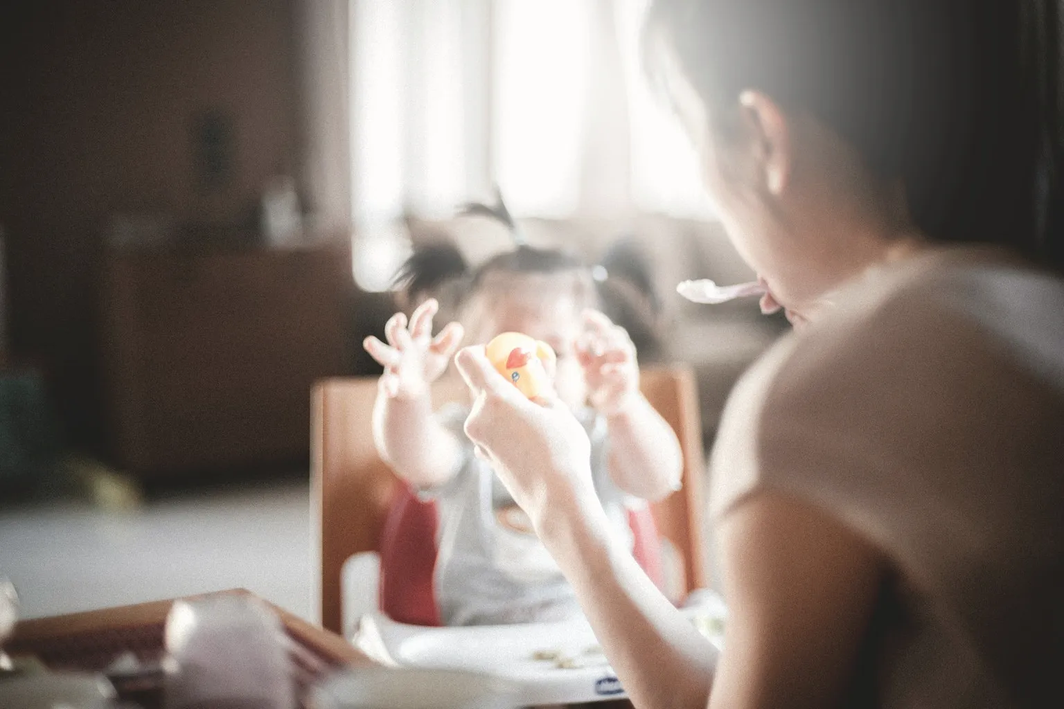 Editorial image of a mother and child sharing a quiet moment